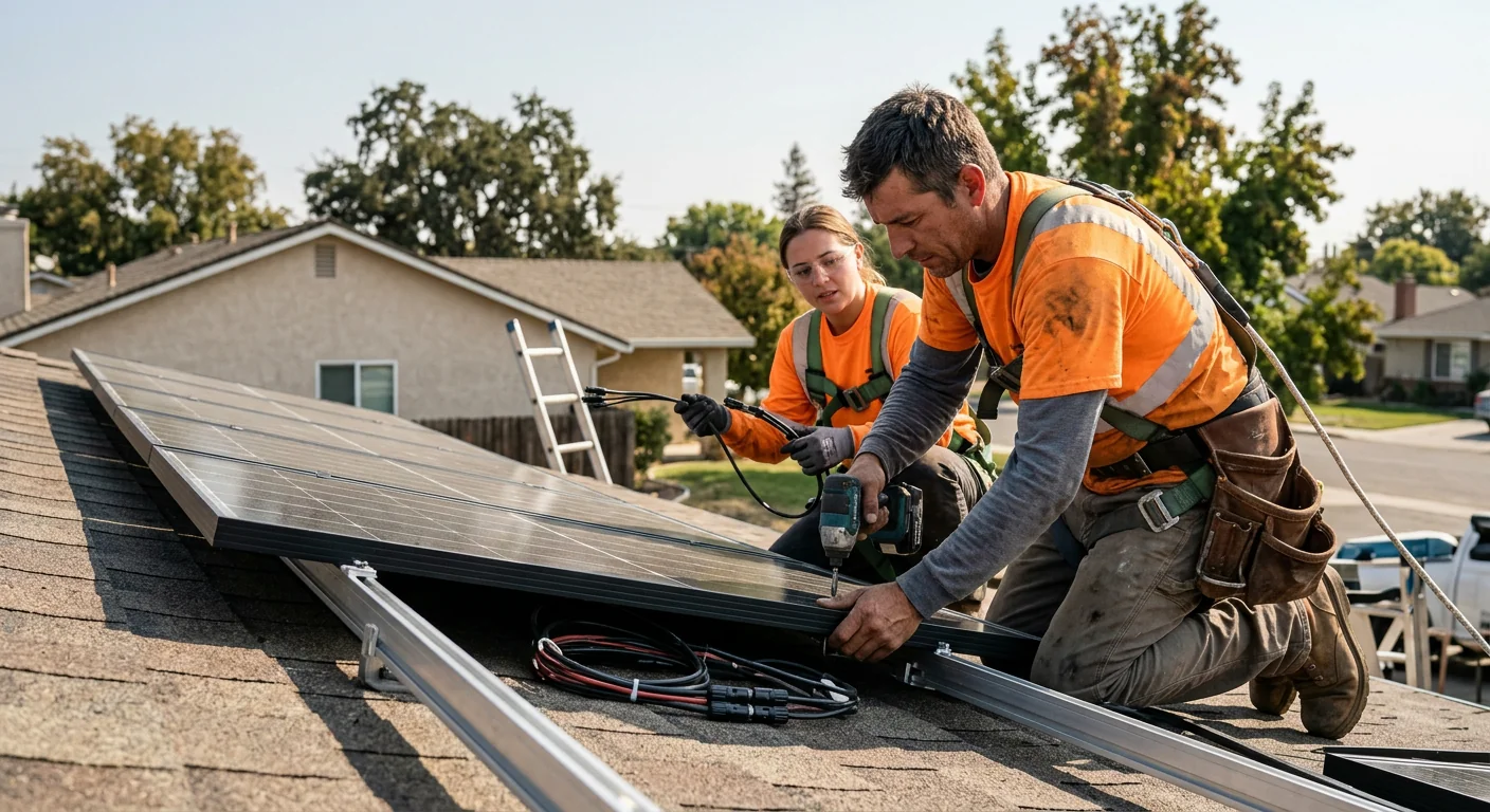 Service coverage map showing solar installation areas across Stockton California neighborhoods